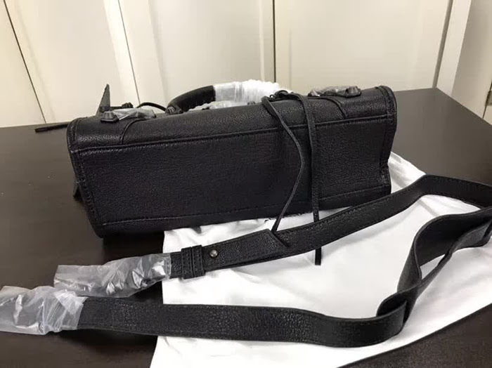 BALENCIAG巴黎世家 原單品質 經典機車 山羊皮黑釘款 手提肩背斜挎包  BL1411